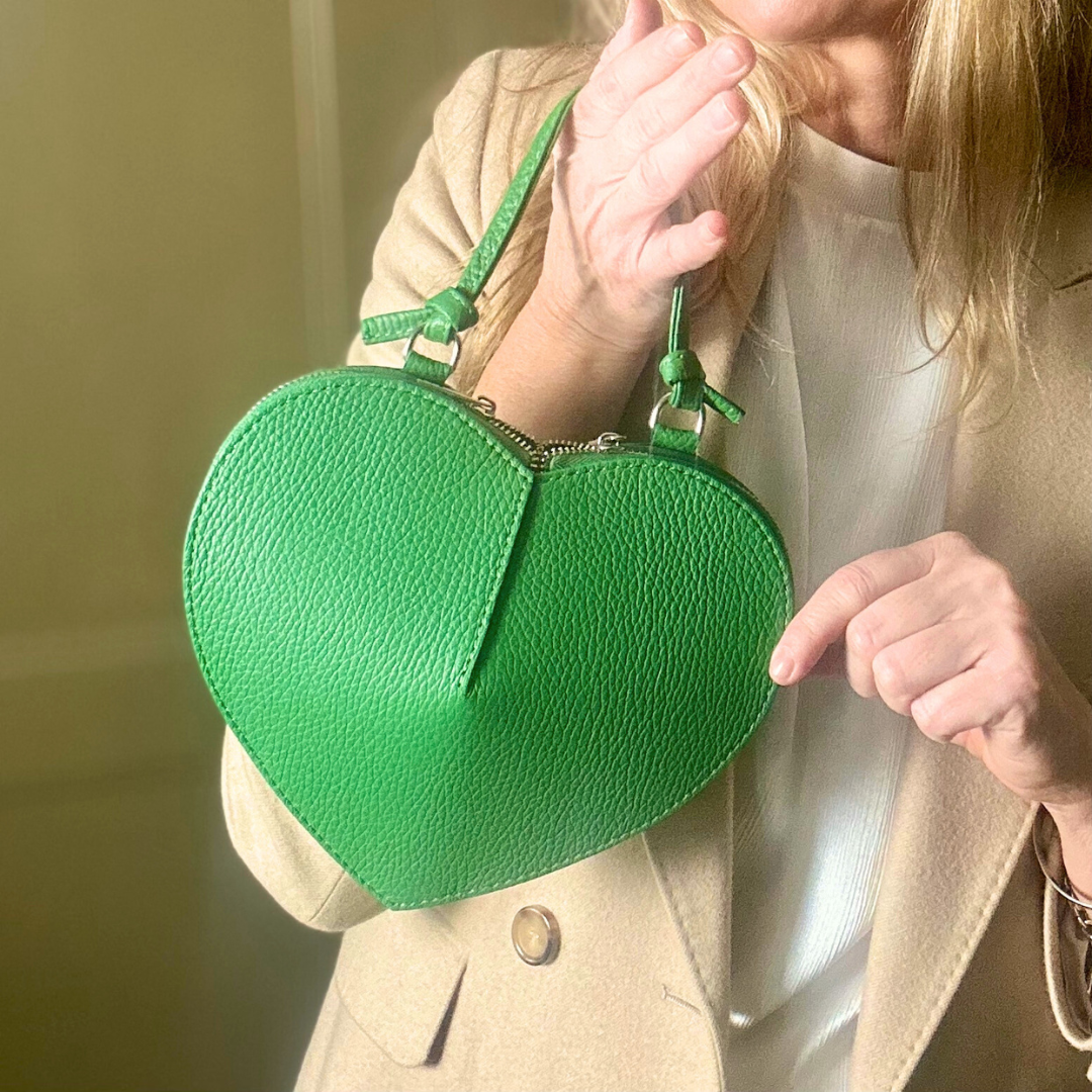 VERONA heart shaped leather handbag