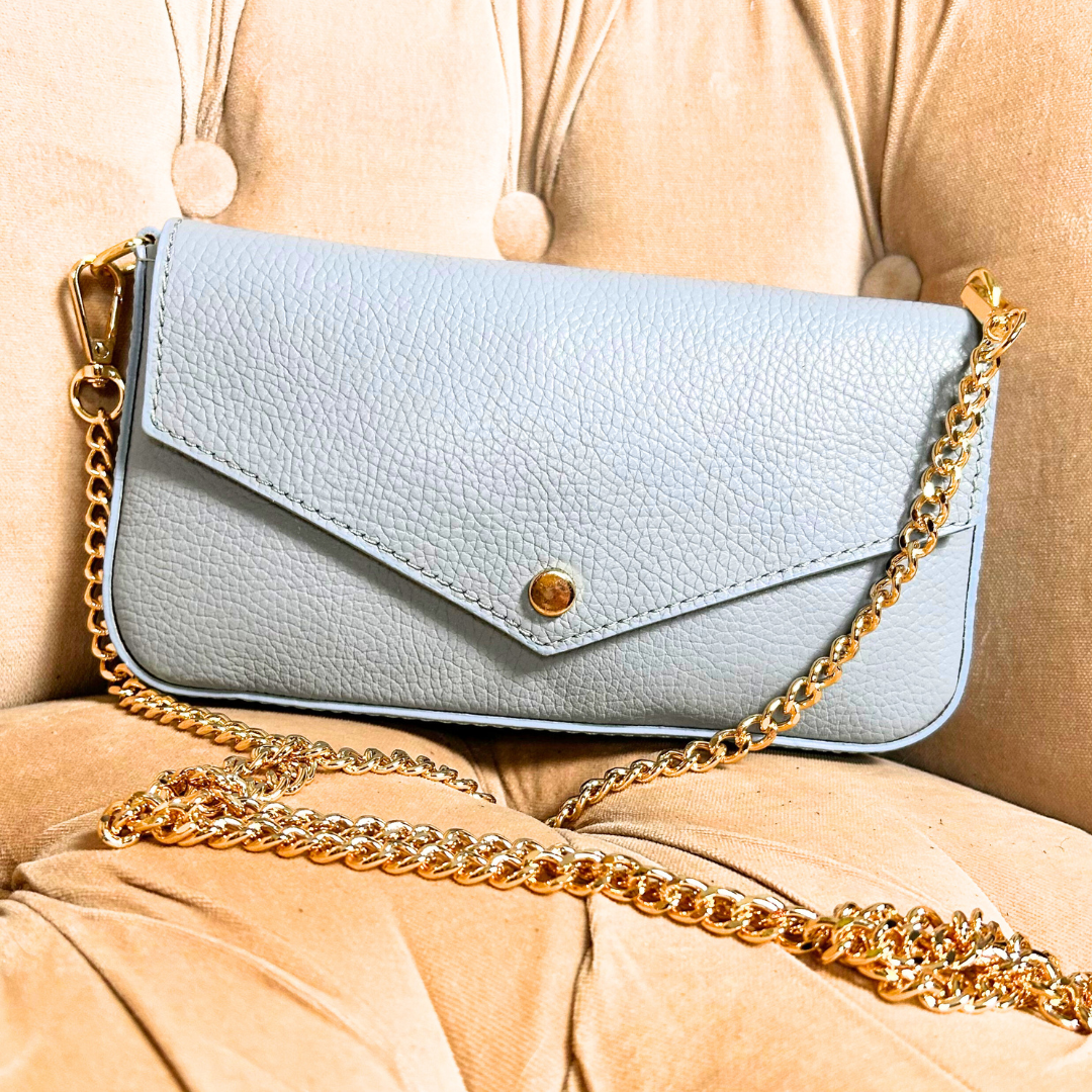 BOLOGNA small leather envelope shoulder bag