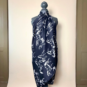 LAVENHAM lightweight long scarf/sarong with horse design