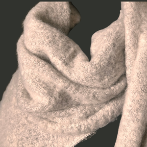 ACTON large boucle wool diagonal edge scarf