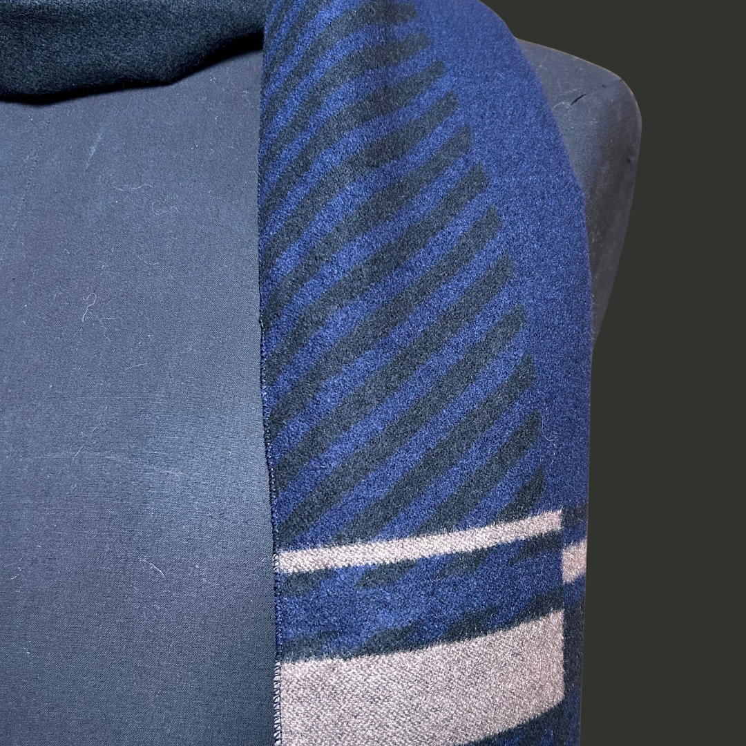 WESTMINSTER navy chevron men's scarf