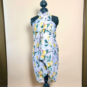 PORTMEIRION lightweight long scarf/sarong with lemon design