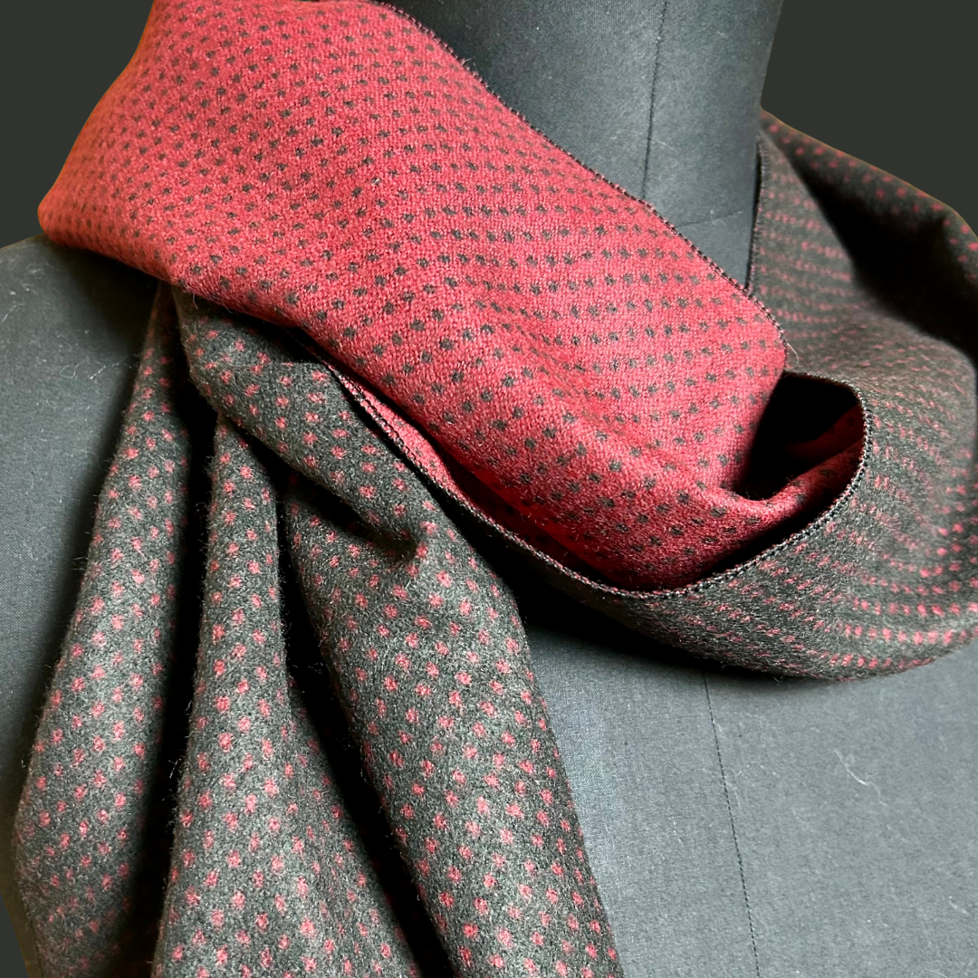 BOND pin dot reversible men's scarf