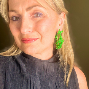 DARCIE large coral hoop earrings