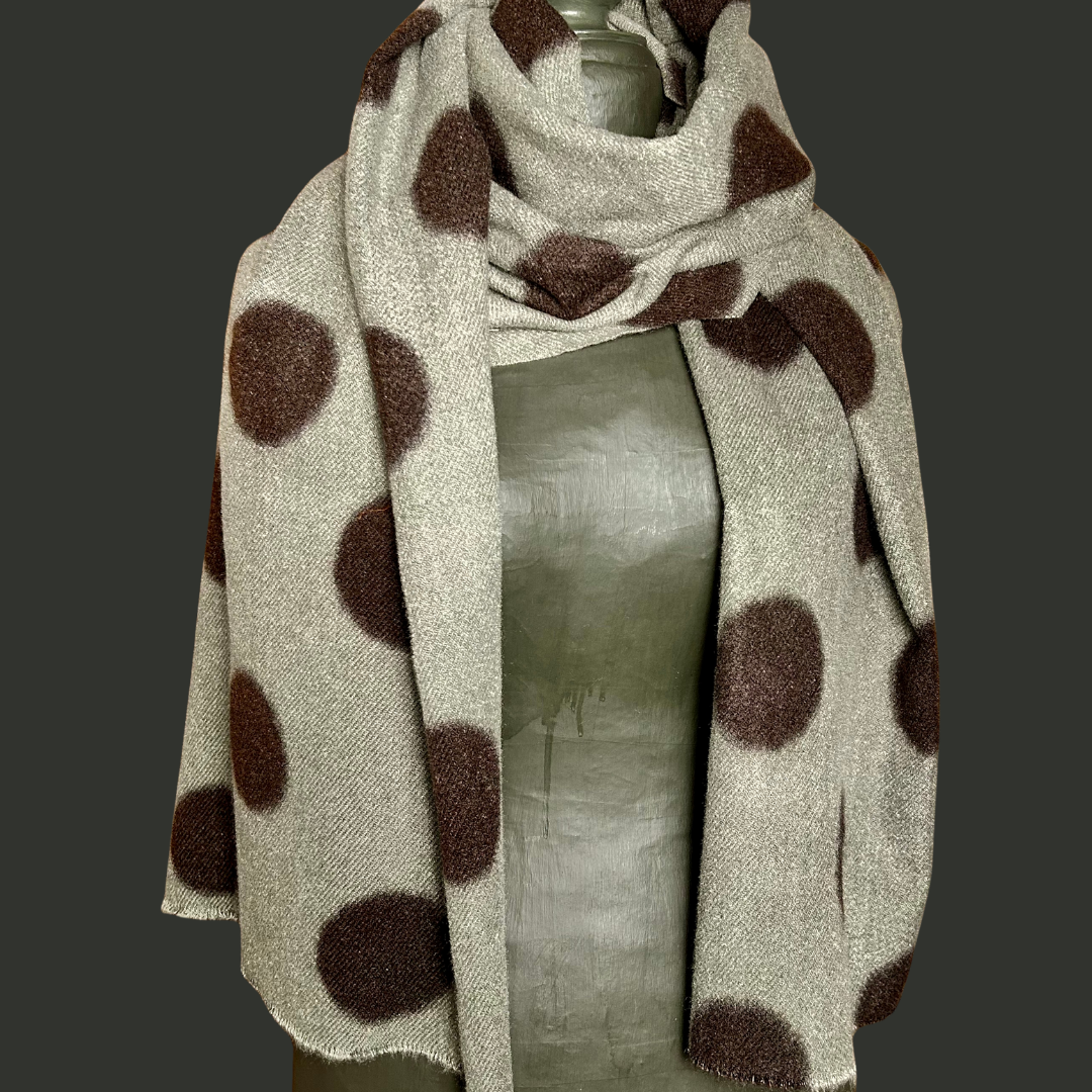 FULHAM big spot wool mix scarf