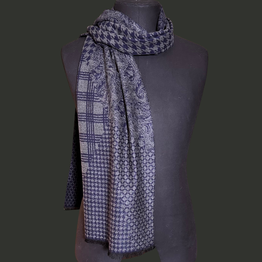 SAVILE paisley & mix print patchwork men's scarf