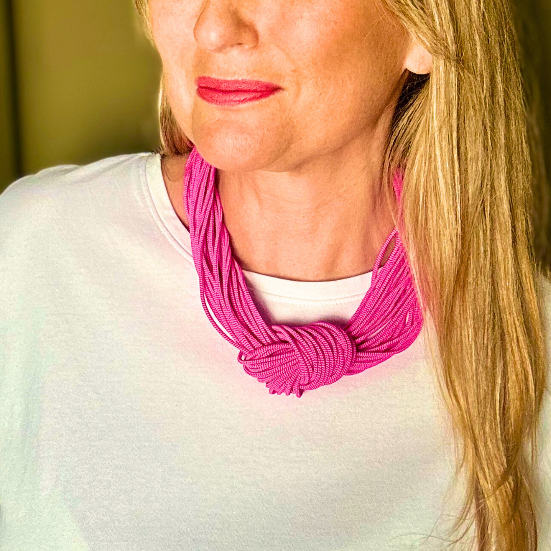 ARABELLA elastic knot choker necklace