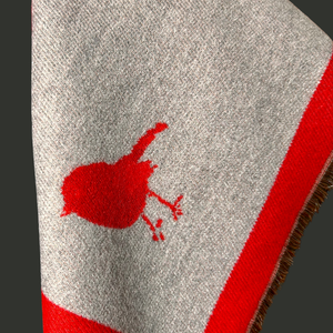 KNIGHTSBRIDGE robin print reversible long scarf