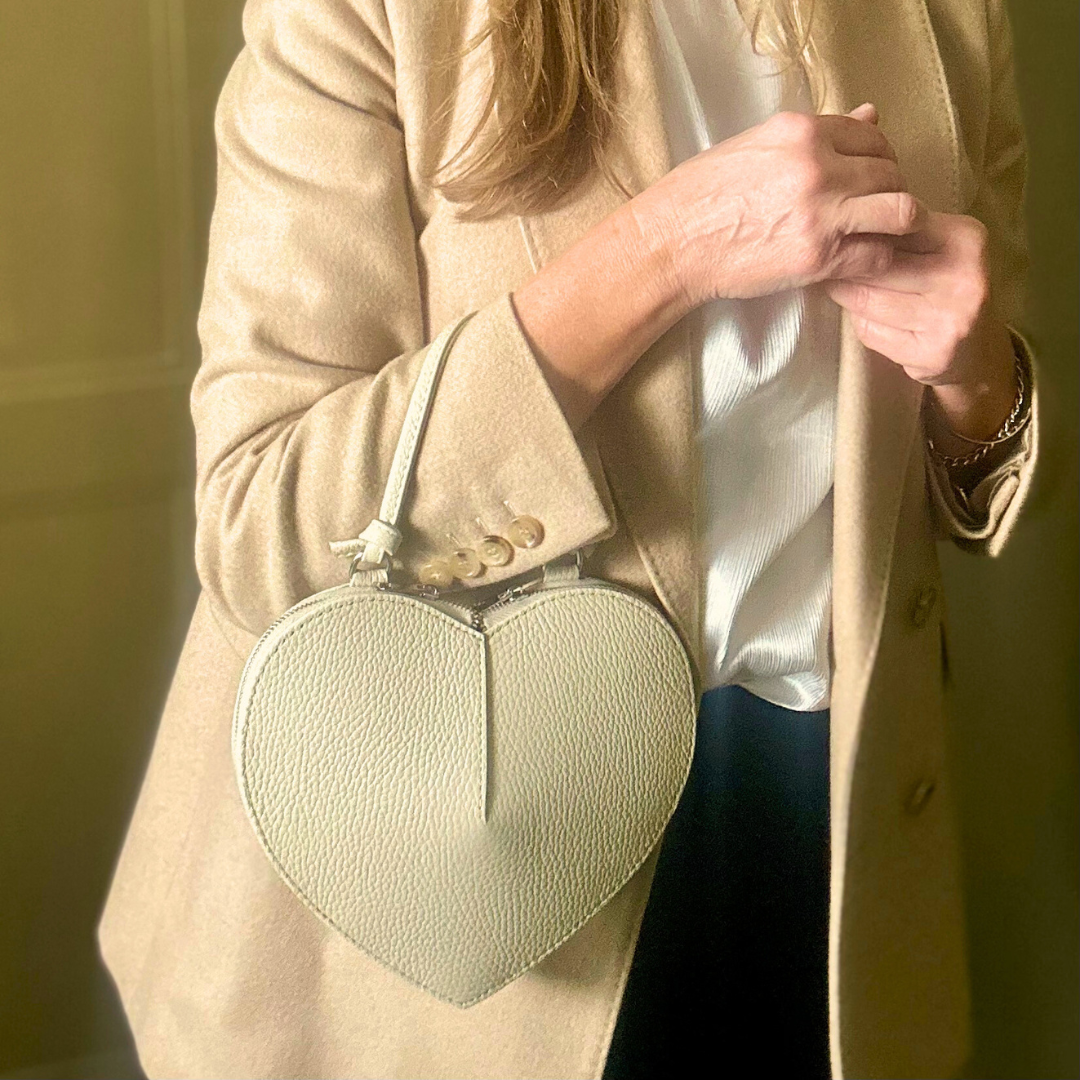 VERONA heart shaped leather handbag