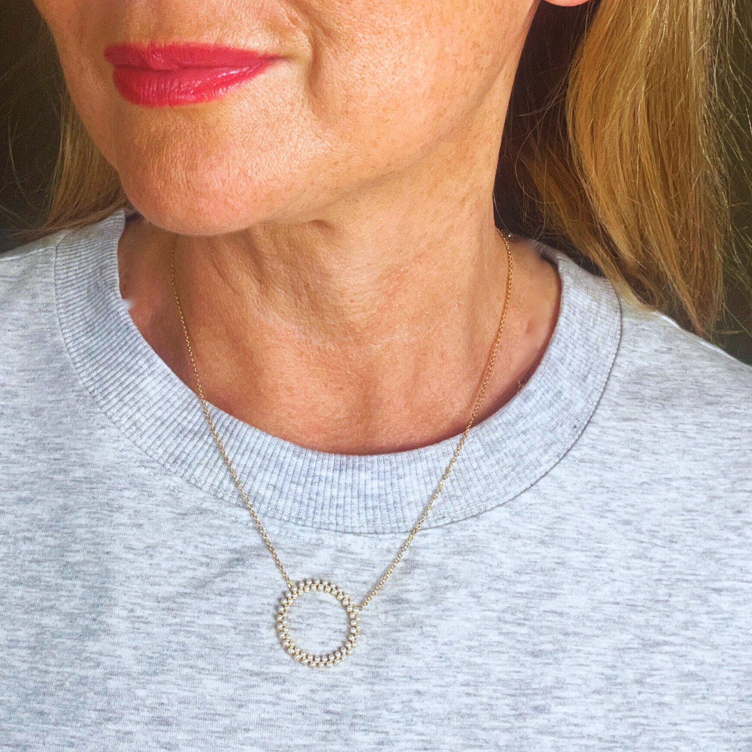 AYLA pearl ring pendant necklace