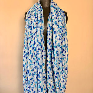 Lightweight long scarf/sarong with heart design 'ST. IVES'