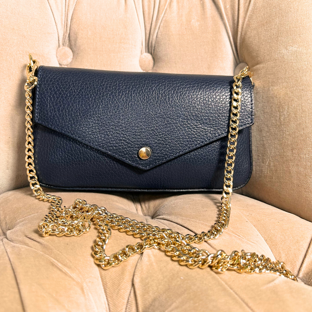 BOLOGNA small leather envelope shoulder bag