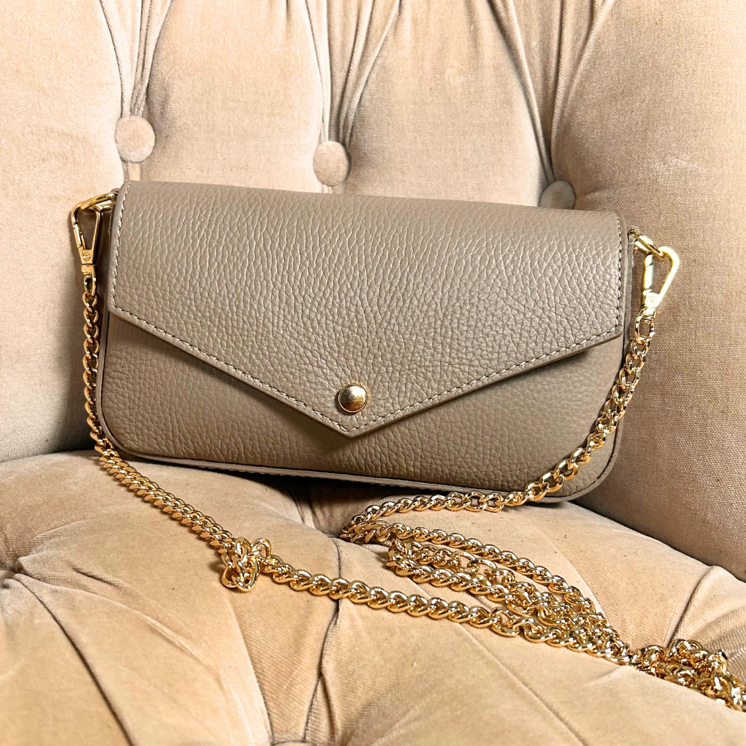 BOLOGNA small leather envelope shoulder bag