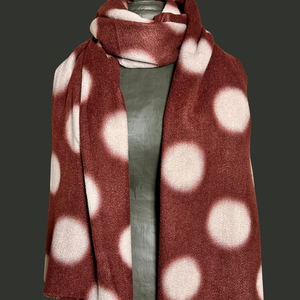 Big spot wool mix scarf 'FULHAM'