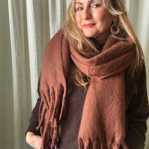 Long cosy women's blanket scarf 'SLOANE'