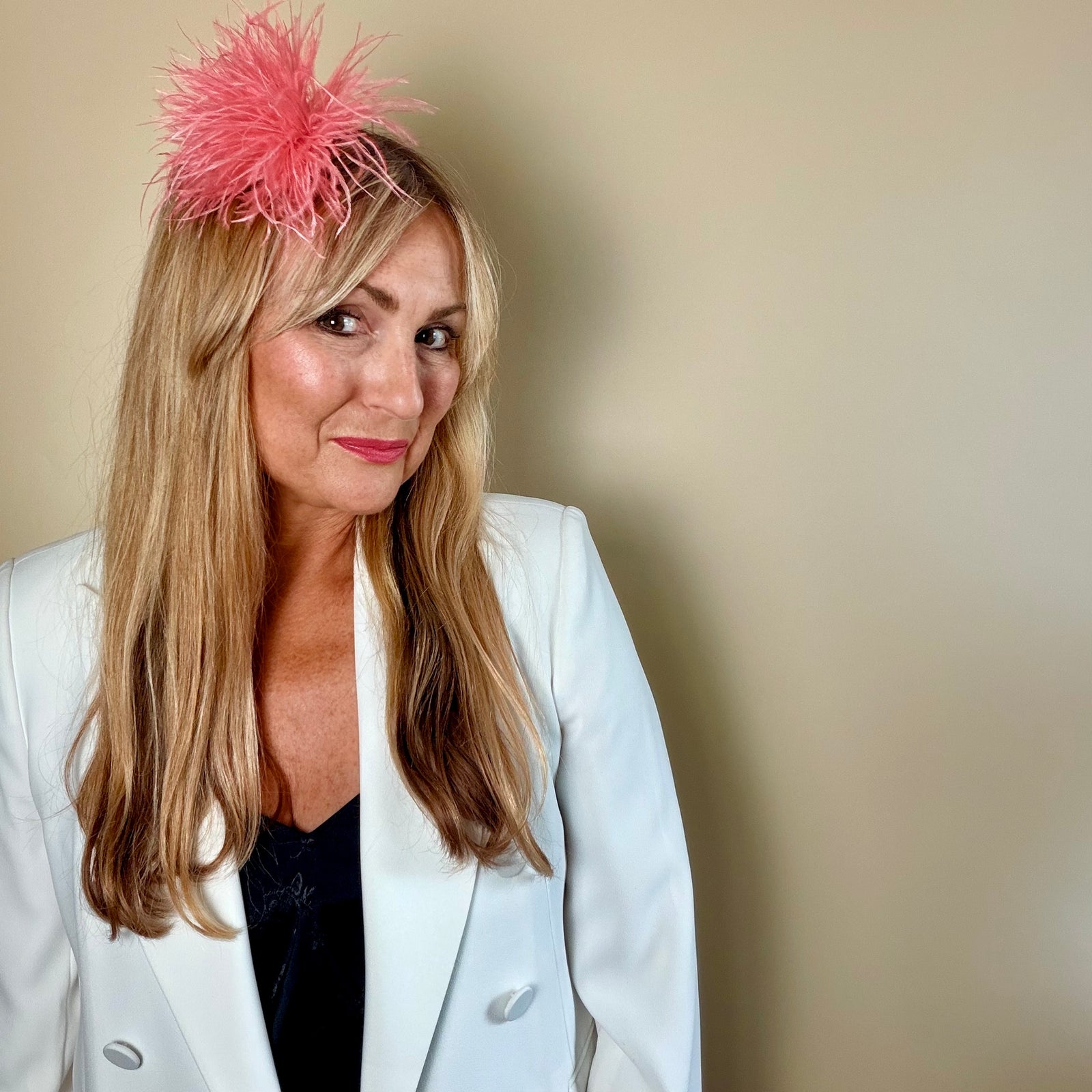 Feather brooch & hair fascinator 'HARPER'