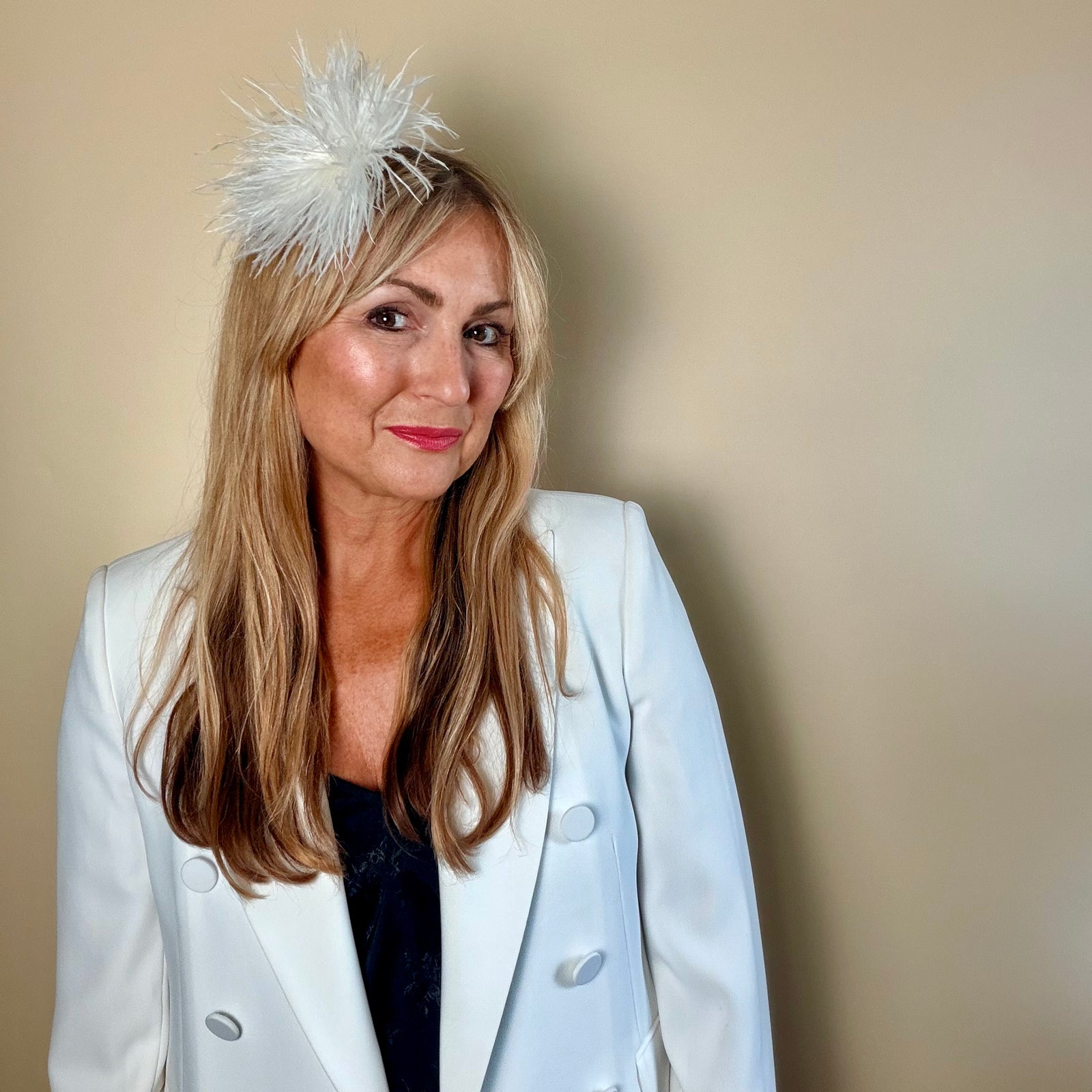 Feather brooch & hair fascinator 'HARPER'