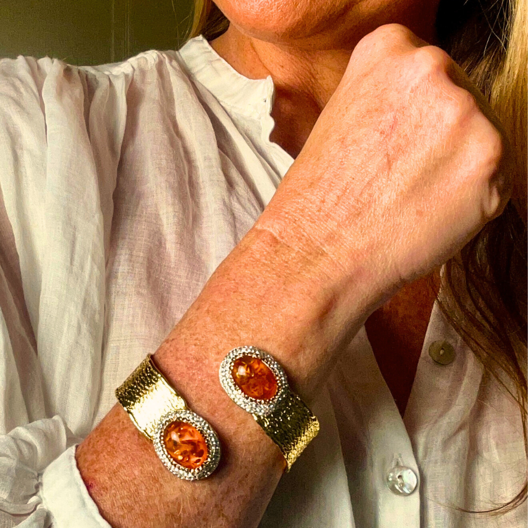 CHRISTINE handmade brass gemstone bracelet