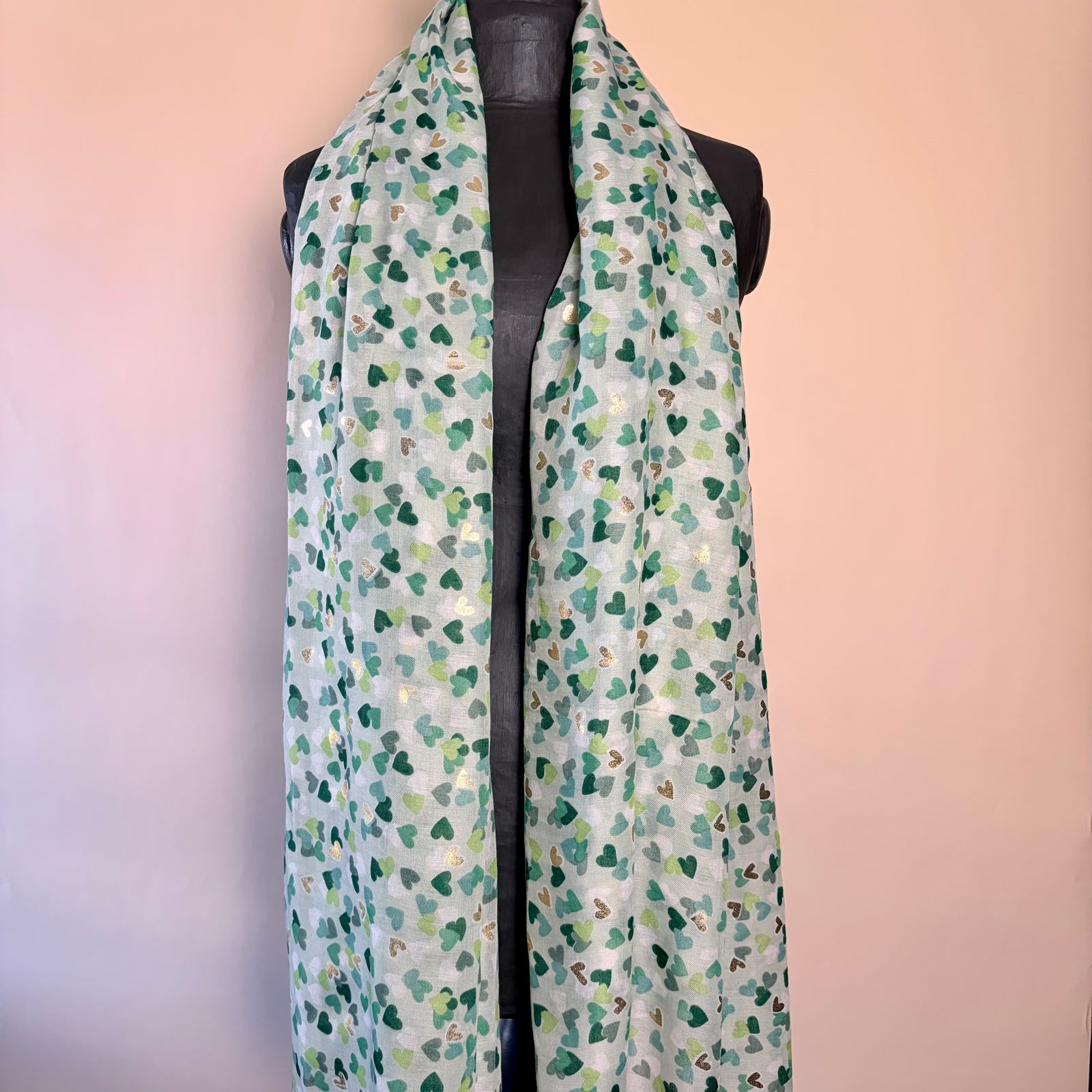 Lightweight long scarf/sarong with heart design 'ST. IVES'