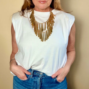 ISADORA - METAL FRINGE NECKLACE