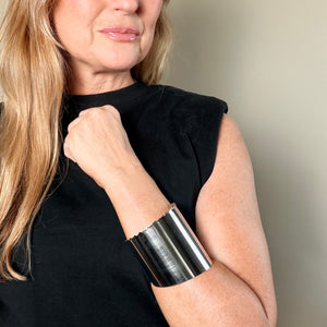 Ziva - plain steel cuff bracelet