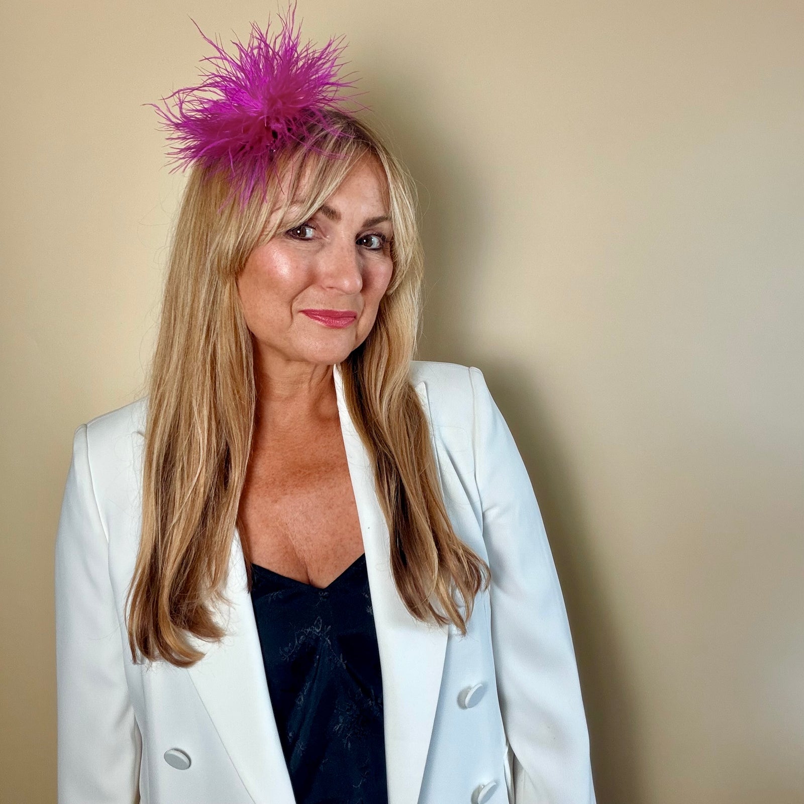 Feather brooch & hair fascinator 'HARPER'
