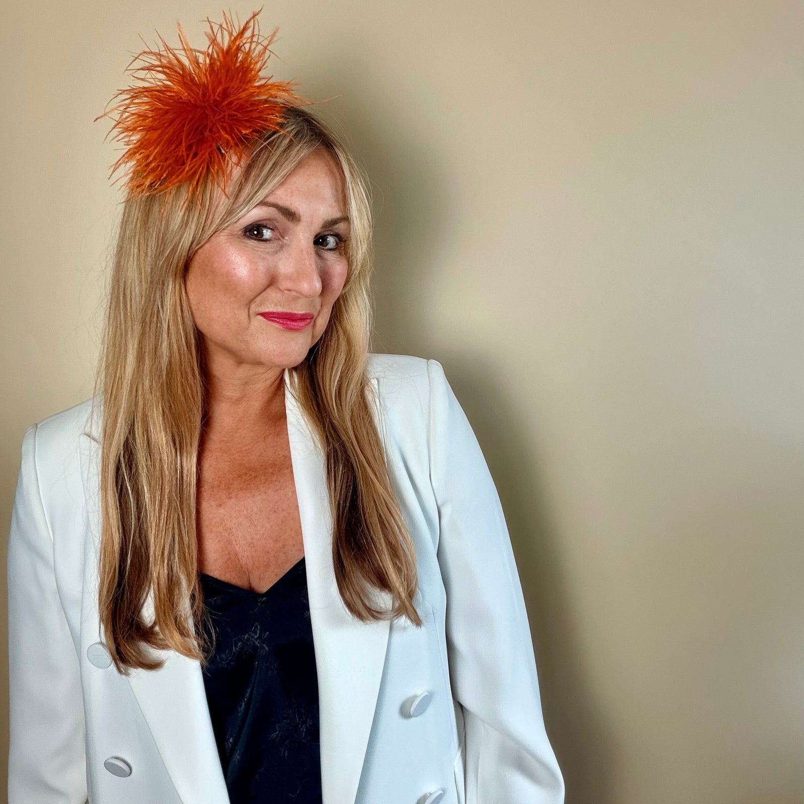 Feather brooch & hair fascinator 'HARPER'