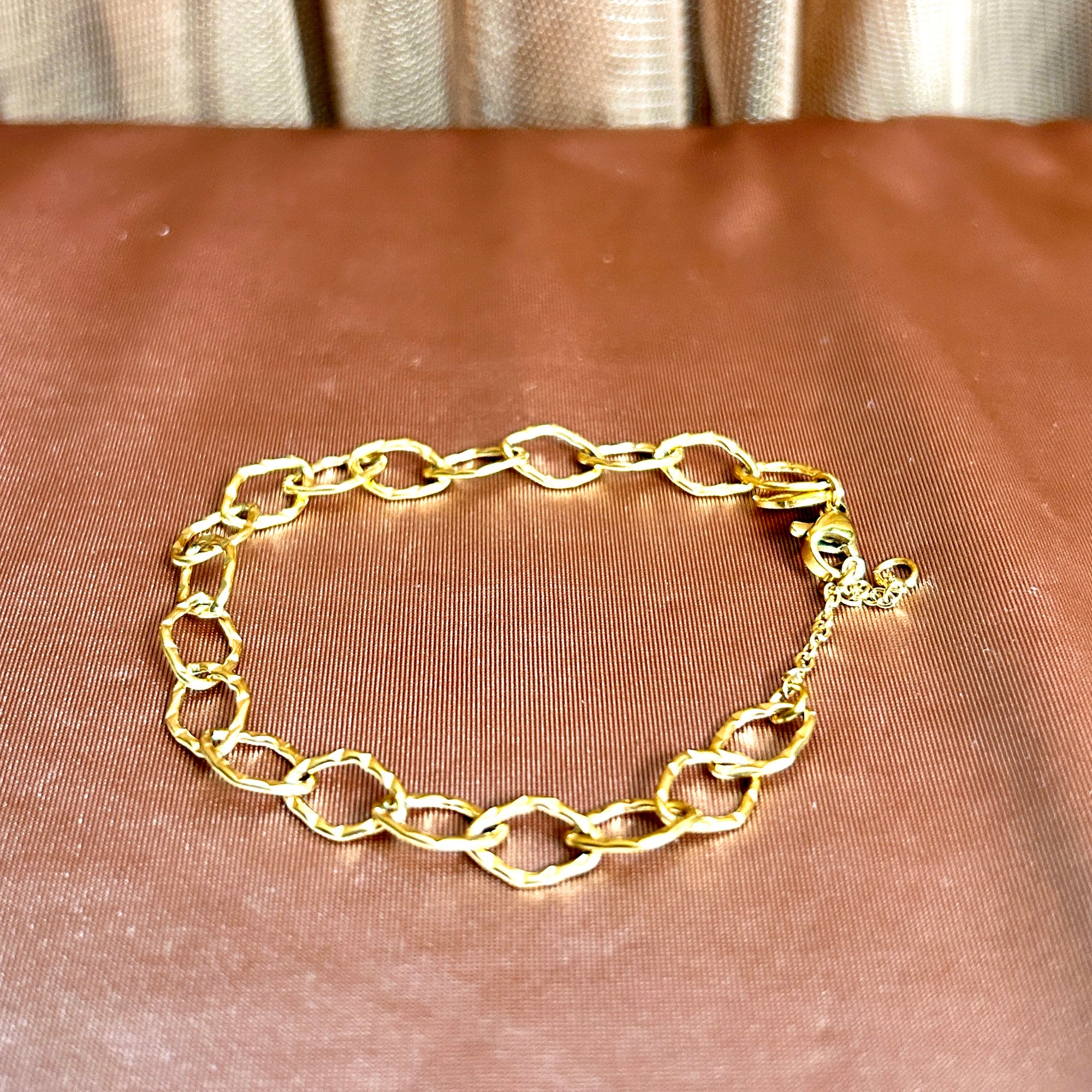 'Maya' fine steel link bracelet