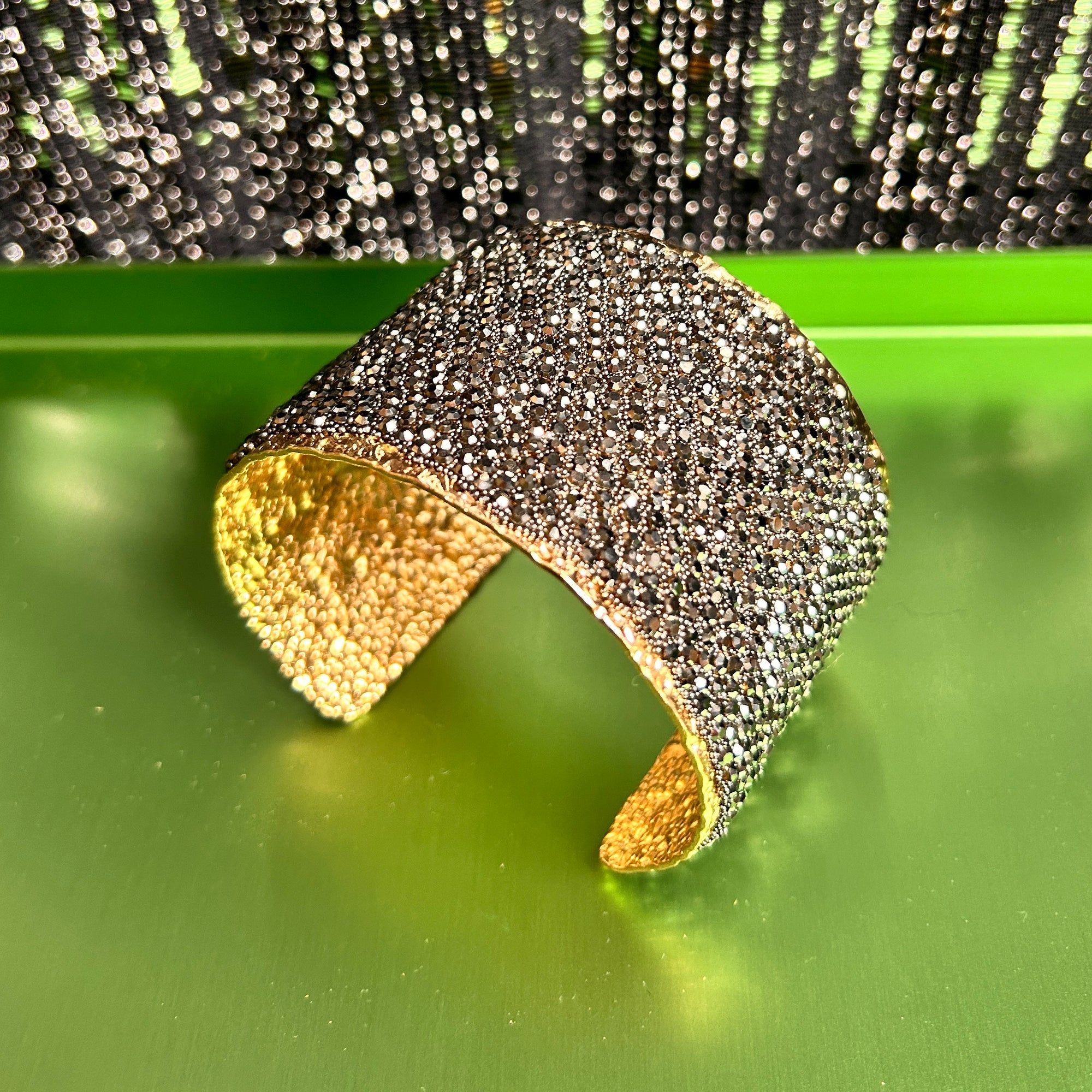 'Geraldine' crystal encrusted cuff