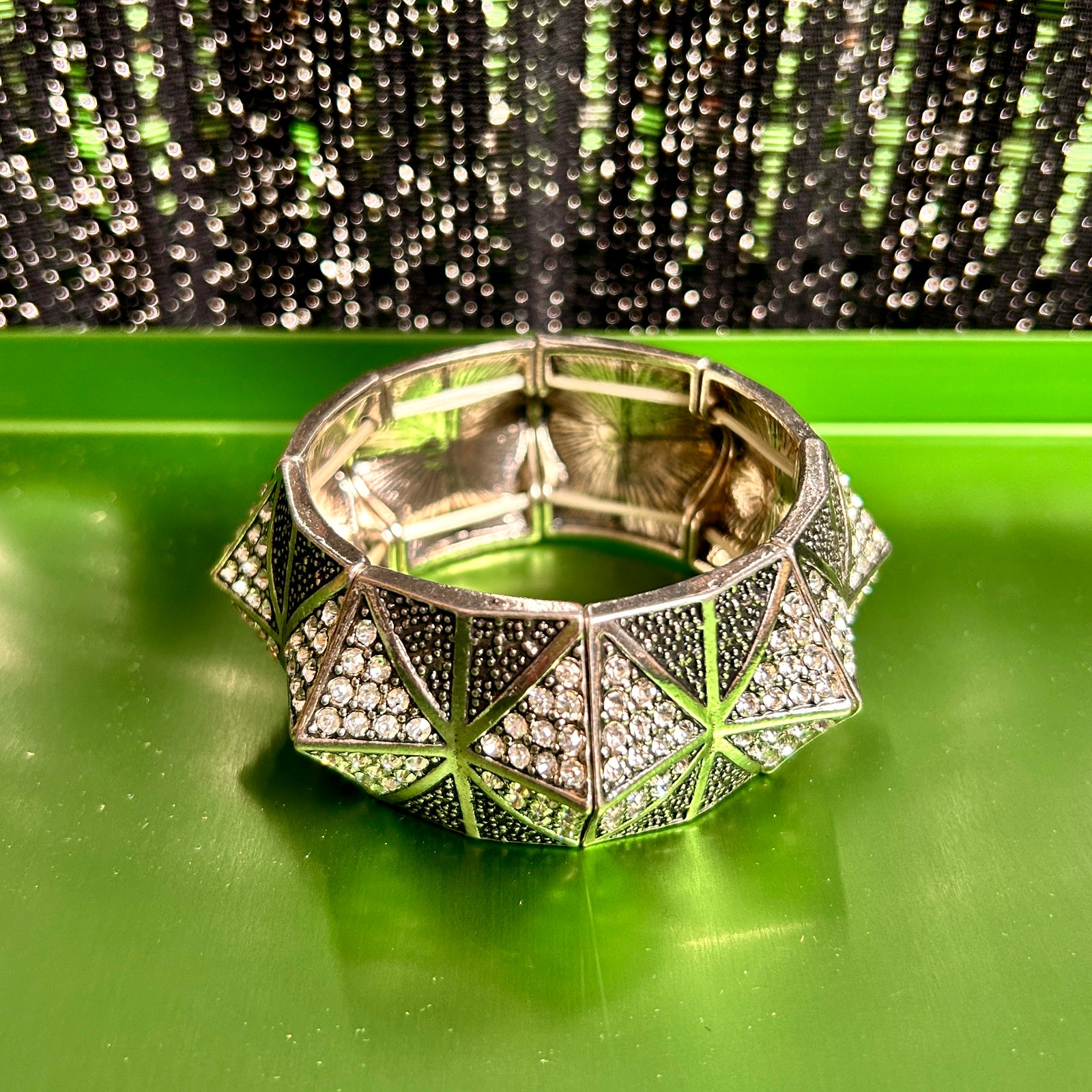 COSETTE  art deco style crystal stretch bracelet