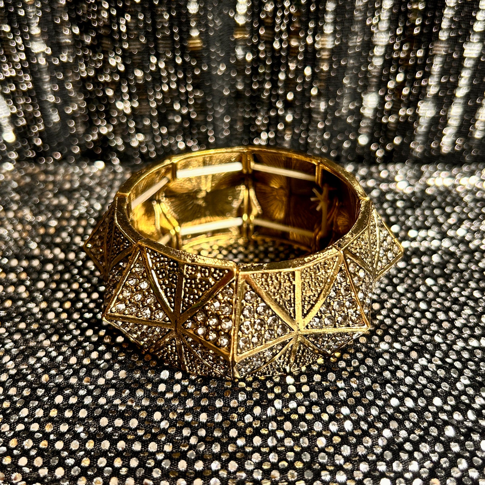 COSETTE art deco style crystal stretch bracelet