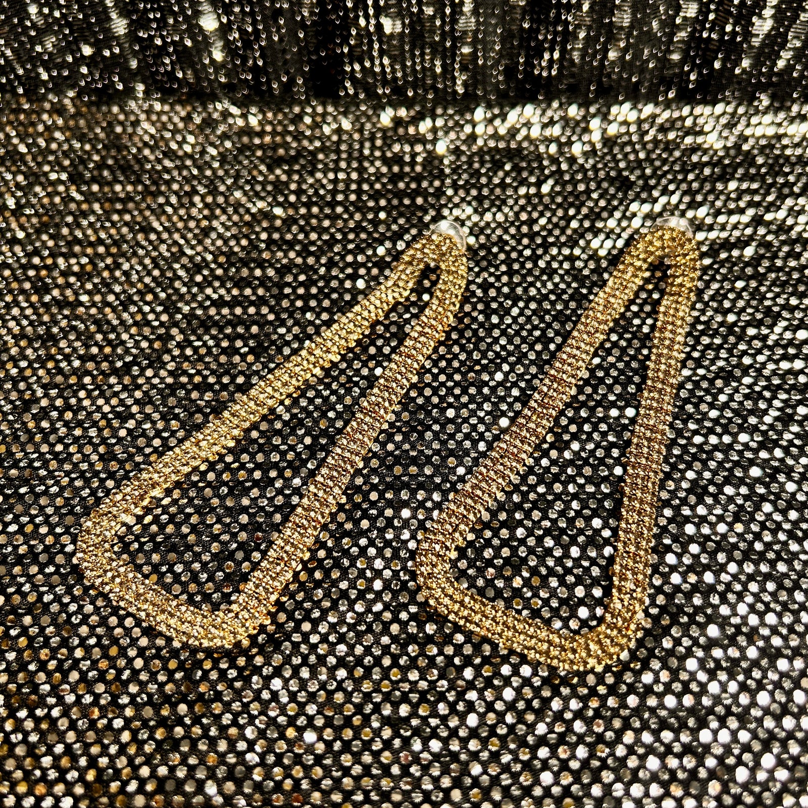 LACEY statement crystal triangle drop earrings