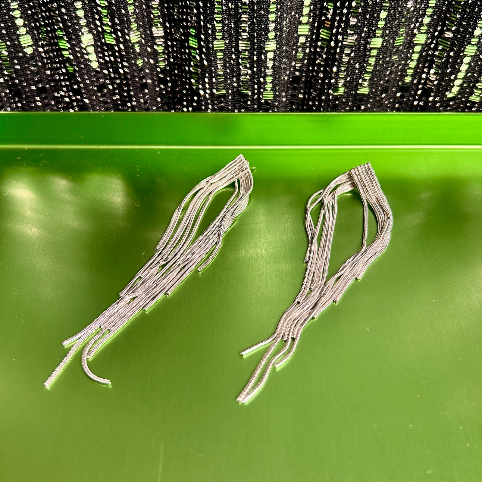 LEONORA metal art deco inspired cascade drop earrings