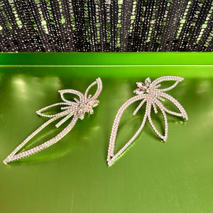 SELINA half-wing crystal statement earrings