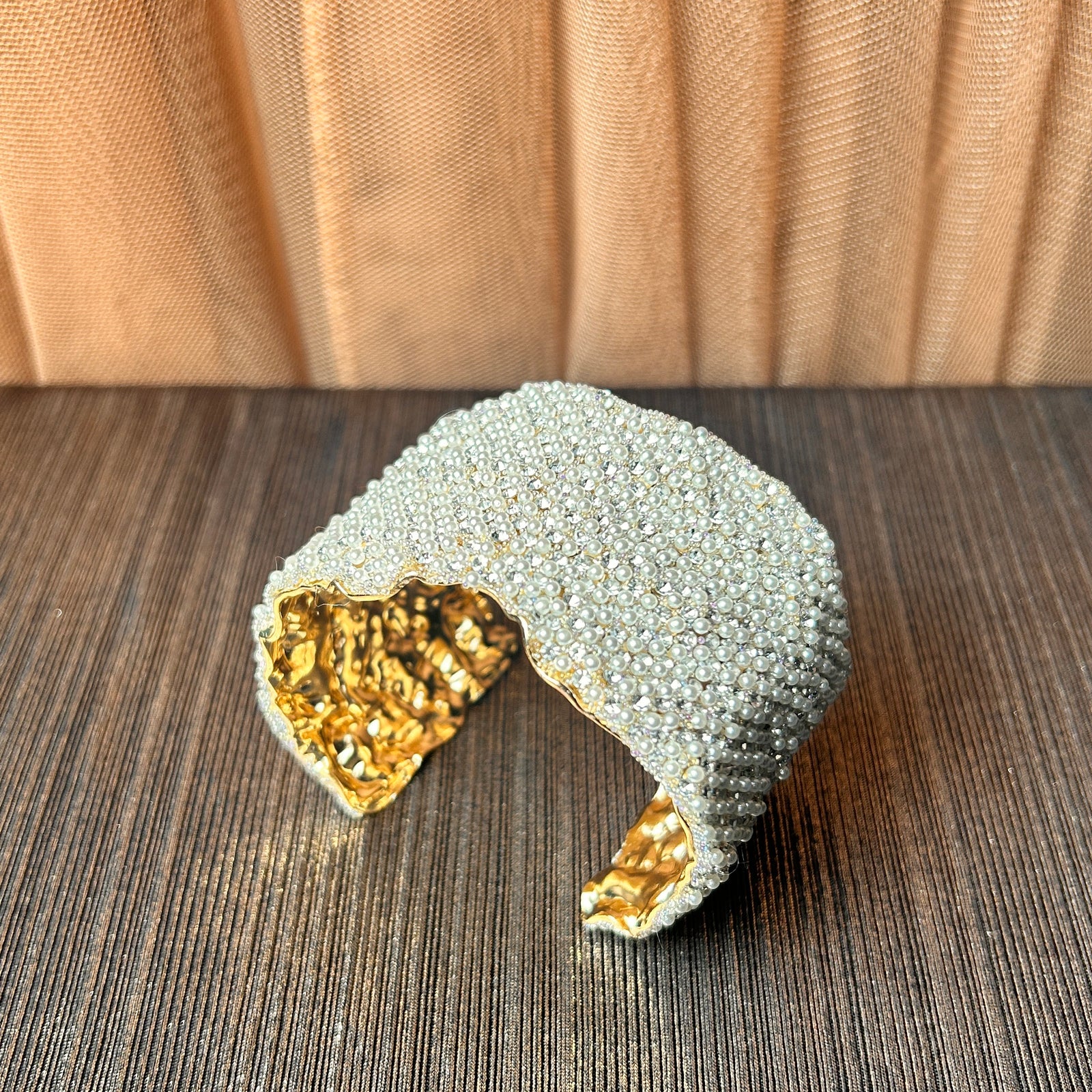 JEAN pearl encrusted cuff bracelet