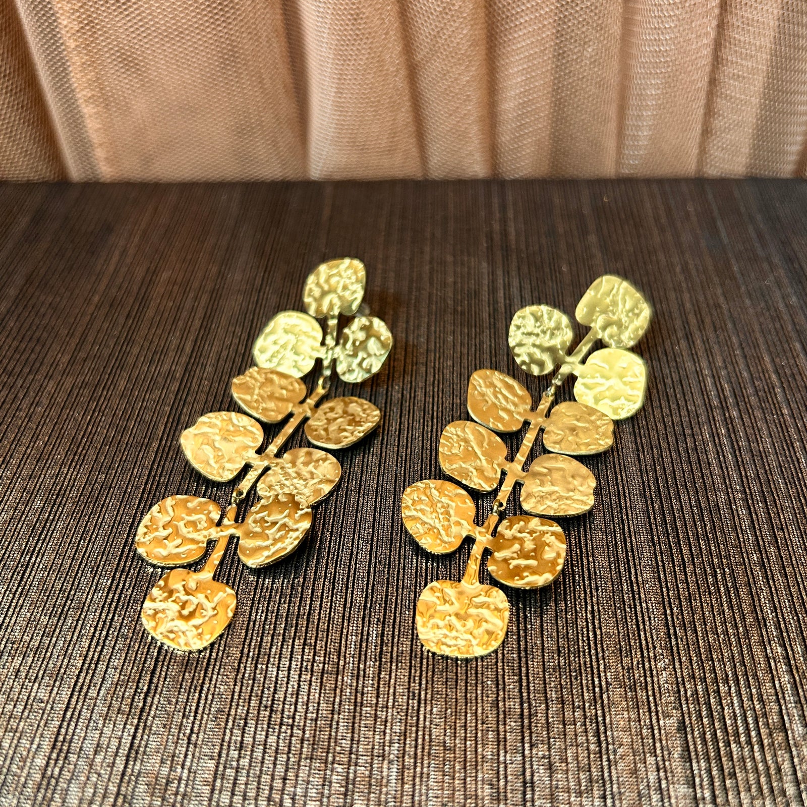 ROSALIE  leaf design drop earrings