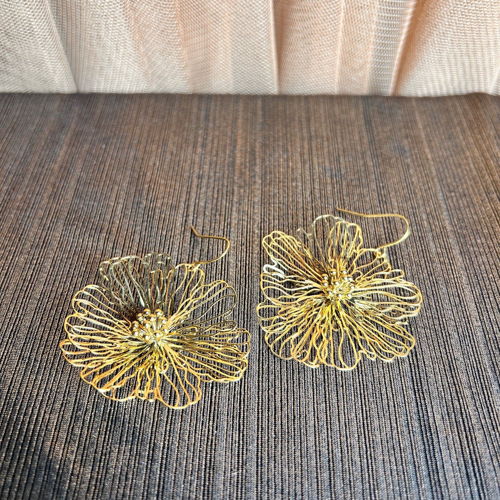 HAZEL filigree flower drop earrings