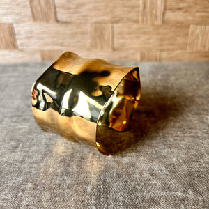 'Chloe' shaped high shine metal cuff bracelet