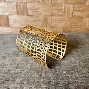 'Lyla' filigree snakeskin design cuff bracelet