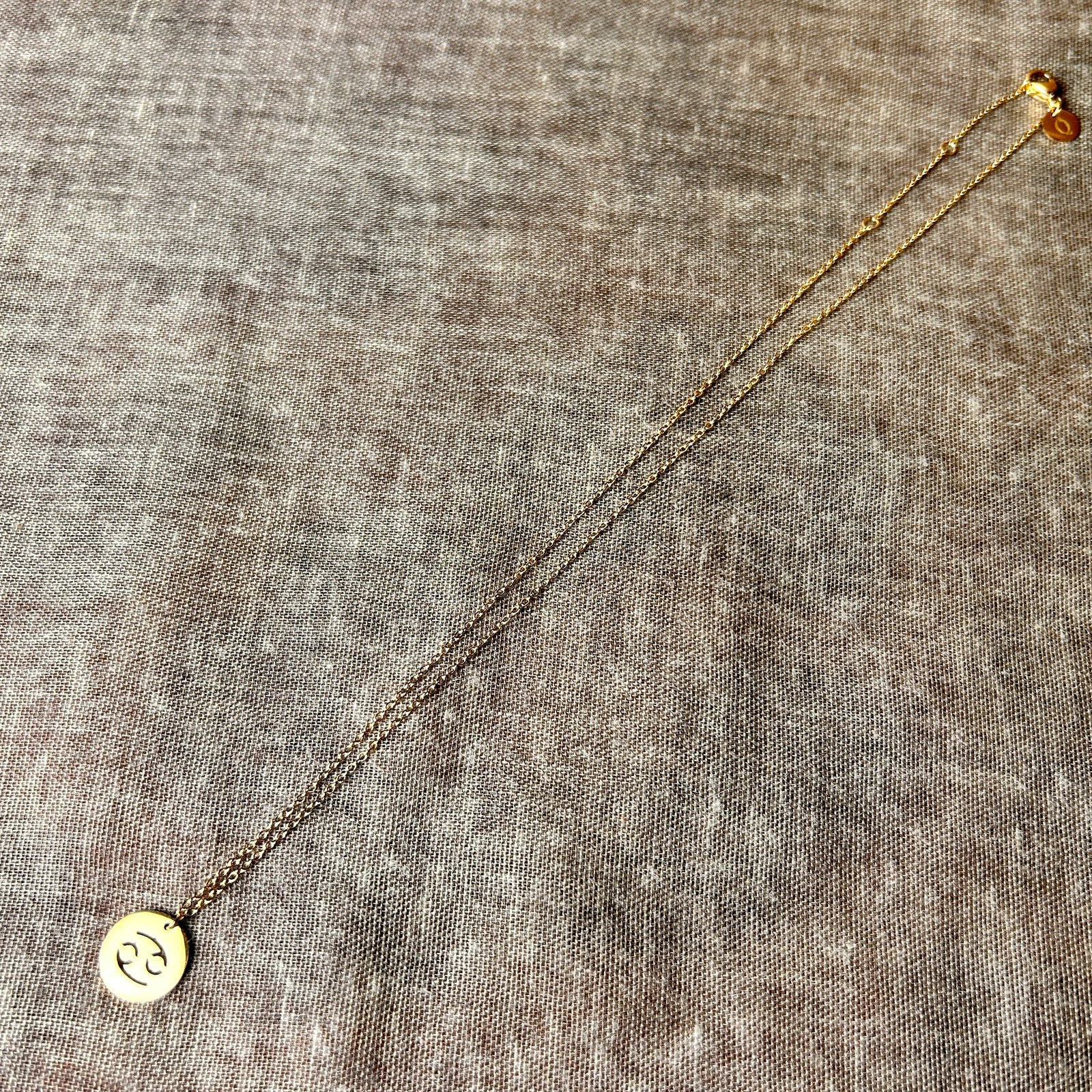 CANCER steel astrology pendant necklace