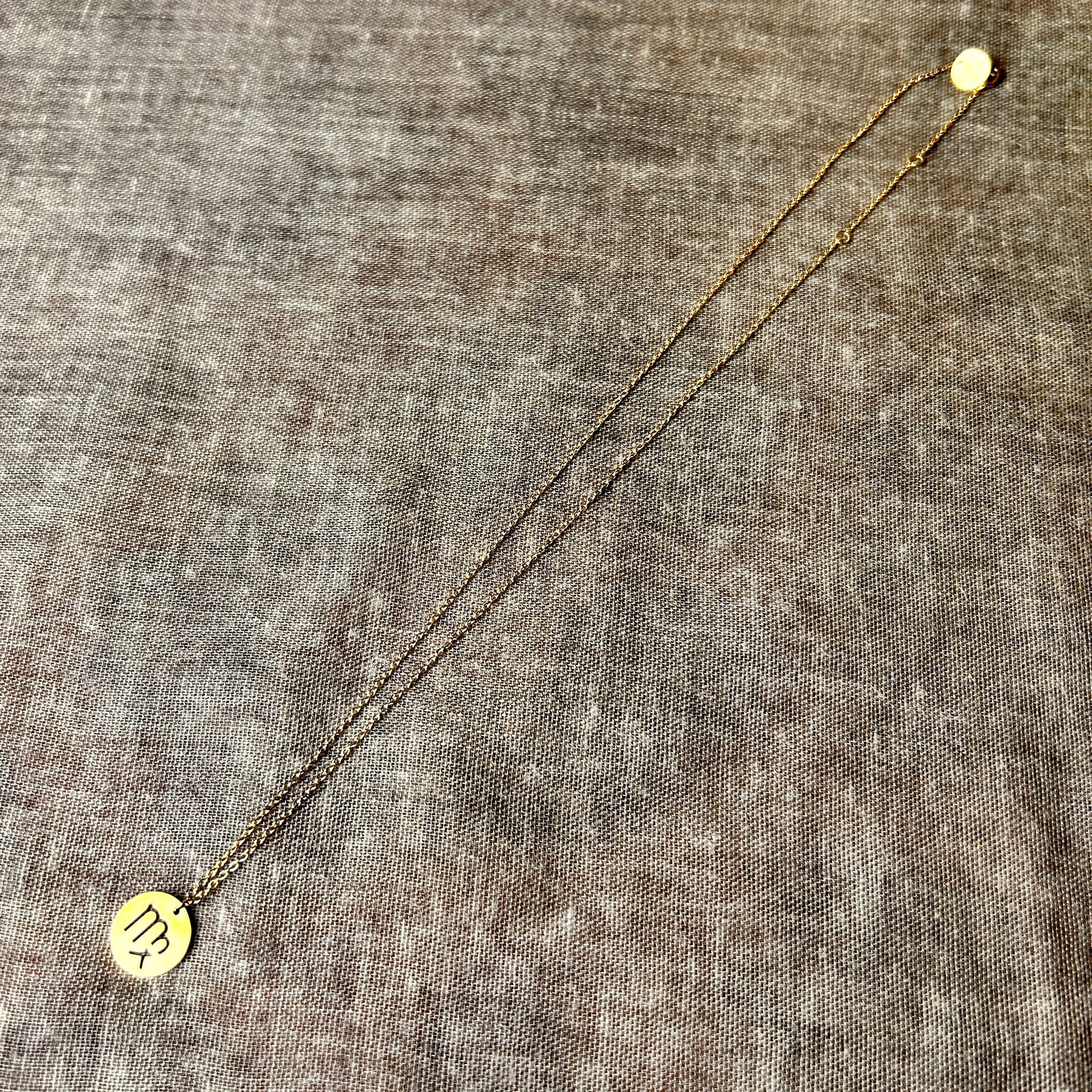 VIRGO steel astrology pendant necklace