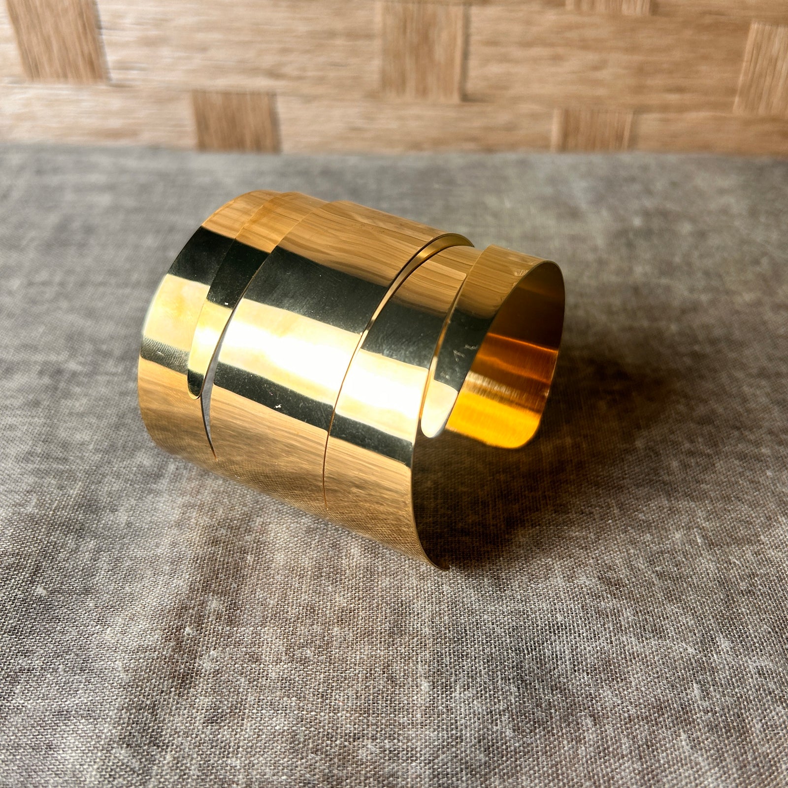 EMMA contemporary interlocked steel cuff bracelet