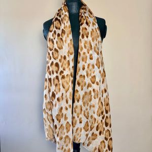 Lightweight leopard print scarf/sarong 'SALCOMBE'