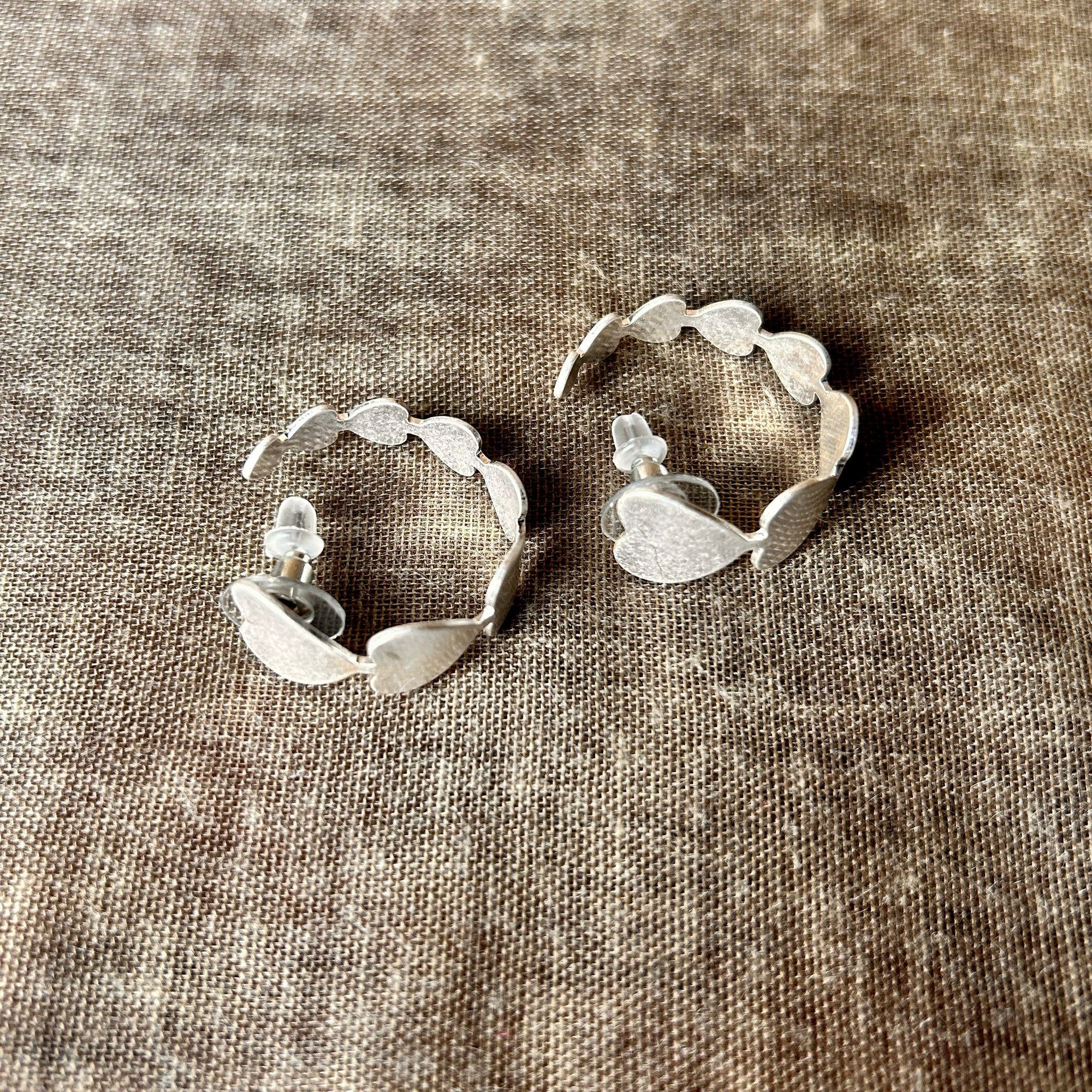 'Elsie' multi-heart hoop earrings