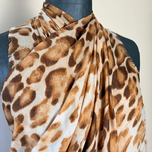 Lightweight leopard print scarf/sarong 'SALCOMBE'