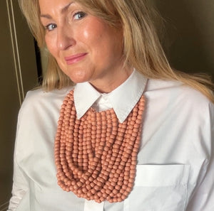 'Rebecca' beaded bib statement necklace