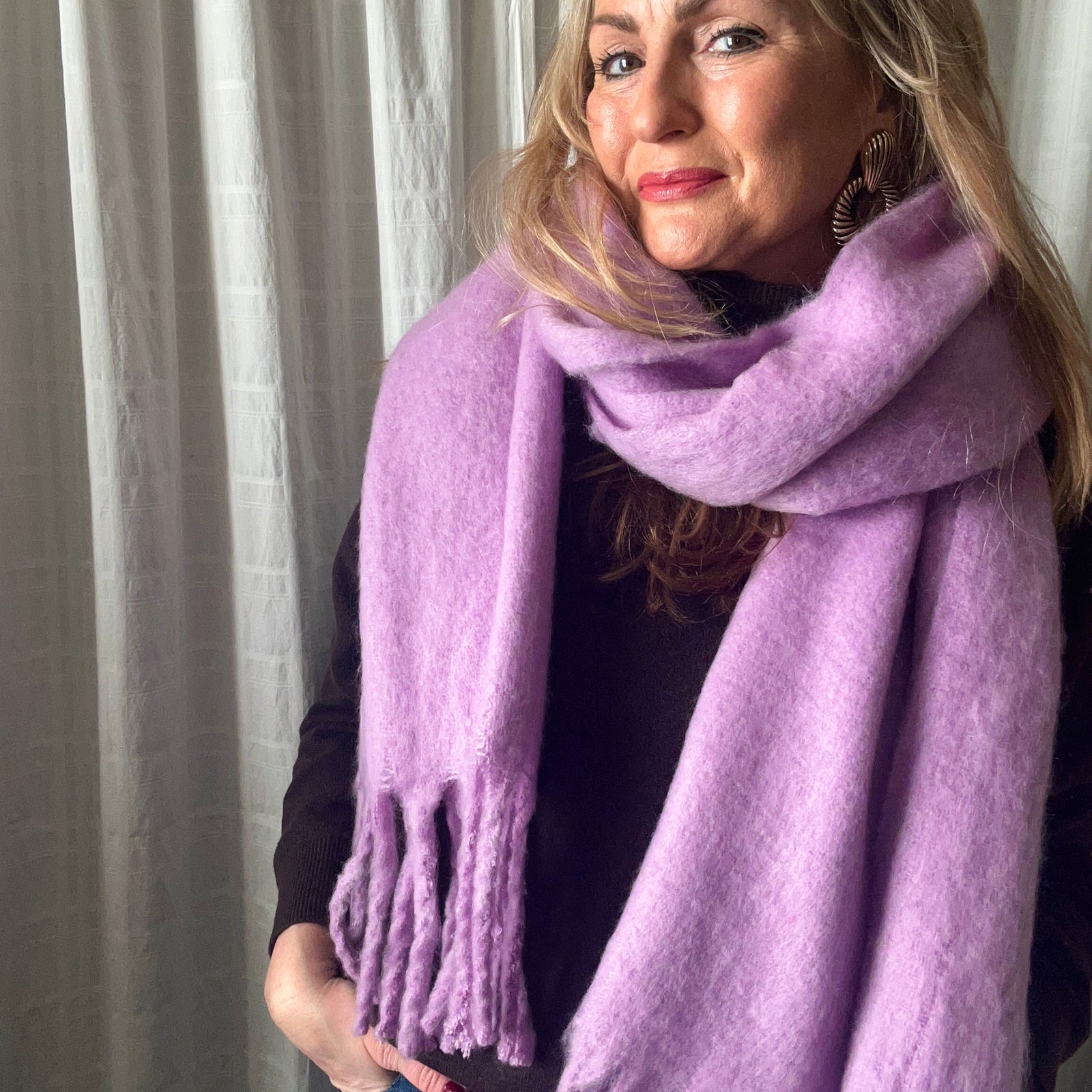 SLOANE long cosy women's blanket scarf