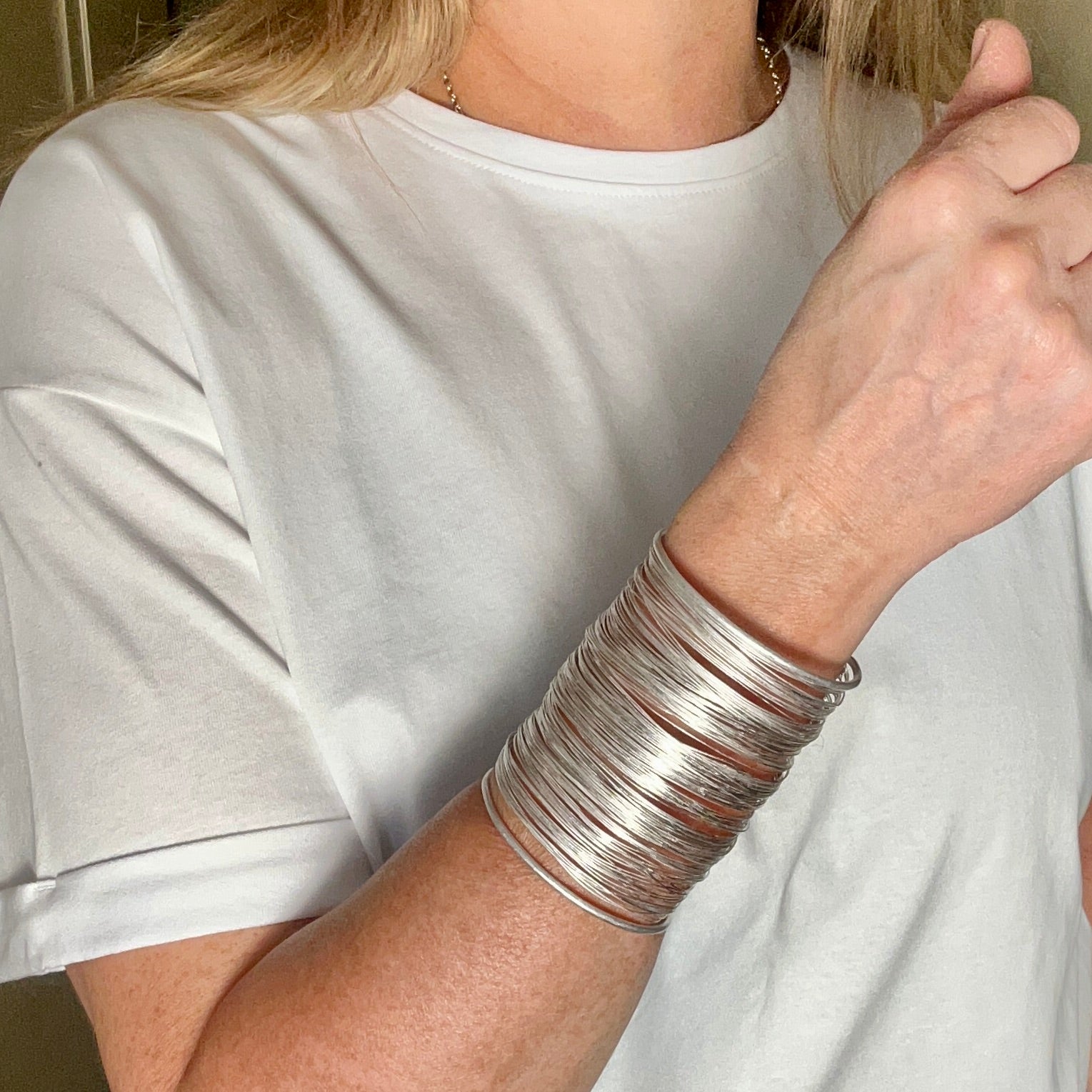 ZANDRA  metal wire cuff bracelet