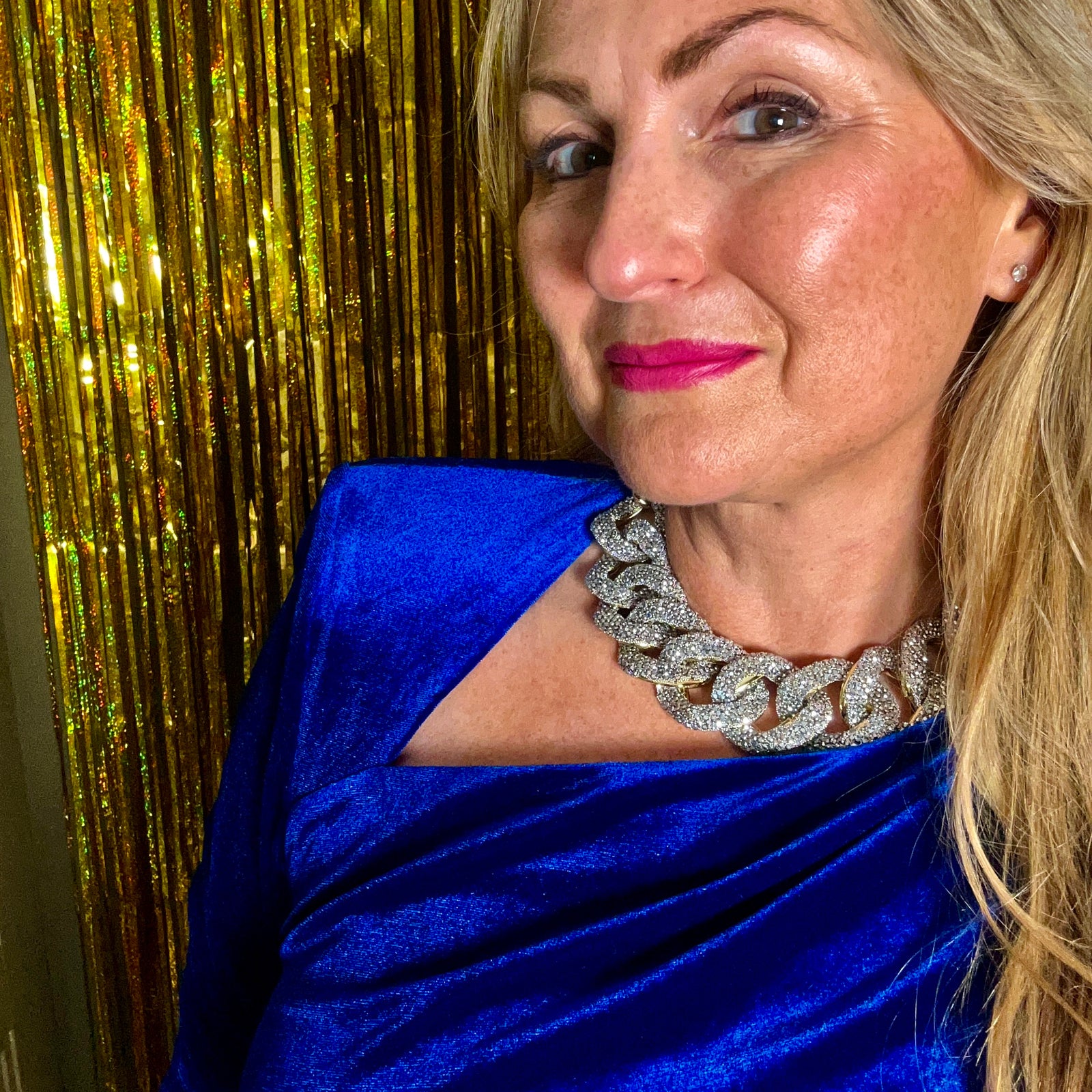 MELISSA crystal link choker necklace