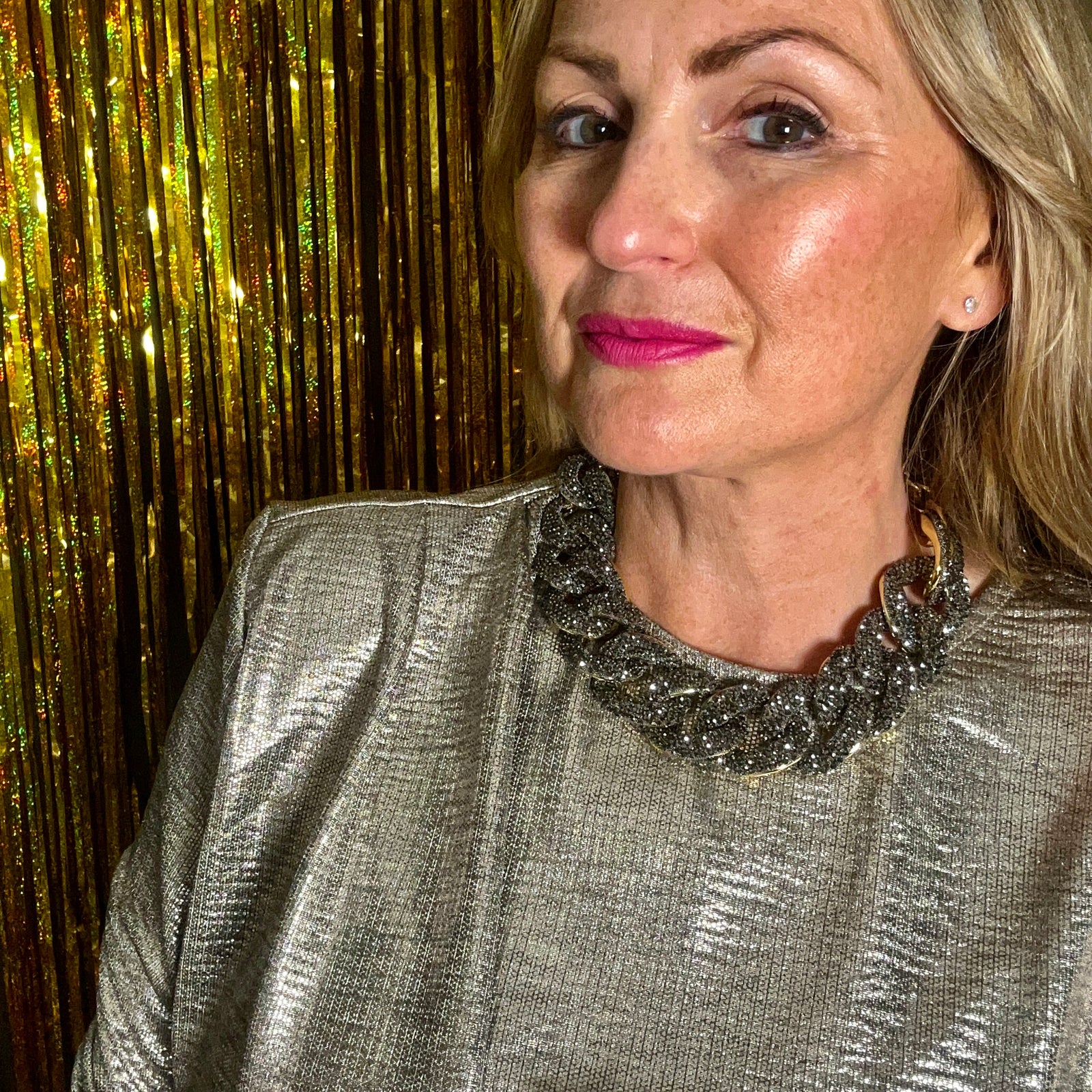 MELISSA crystal link choker necklace